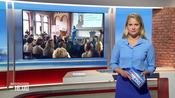 Kathrin Kampmann moderiert Niedersachsen 18.00. © Screenshot 