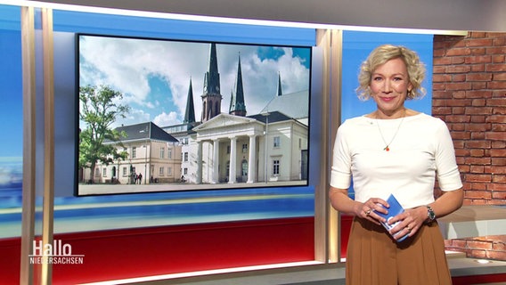 Christina von Saß moderiert Hallo Niedersachsen. © Screenshot 