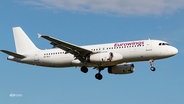 Ein Flugzeug von Eurowings. © Screenshot 