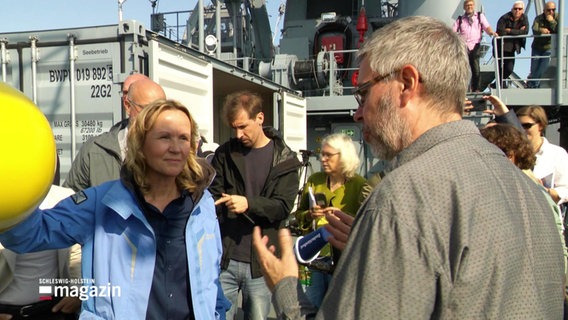 Bundesumweltministerin Steffi Lemke (Grüne) im Gespräch. © Screenshot 