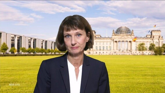 Die Reporterin Katharina Seiler berichtet aus Berlin. © Screenshot 