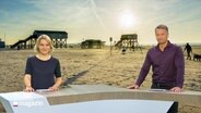 Marie-Luise Brams und Gerrit Derkowski moderieren Schleswig-Holstein Magazin am 04.09.2023. © Screenshot 