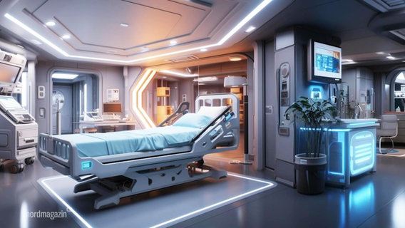 Blick in die Zukunft: Ein Krankenzimmer einer Klinik. © Screenshot 