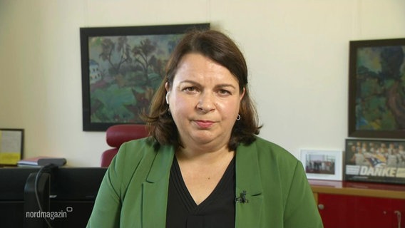 Sozialministerin Stefanie Drese. © Screenshot 