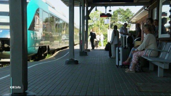 Menschen warten auf einem Bahnsteig. © Screenshot 