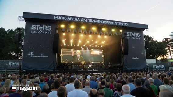 Die Bühne beim Konzert von Santiano in Timmendorfer Strand. © Screenshot 