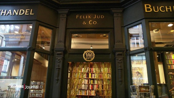 Der Eingang der Buchhandlung Felix Jud in Hamburg © Screenshot 