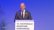 Olaf Scholz bei der Nationalen Maritimen Konferenz. © Screenshot 