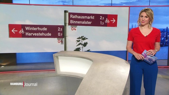Eva Diederich moderiert das Hamburg Journal. © Screenshot 