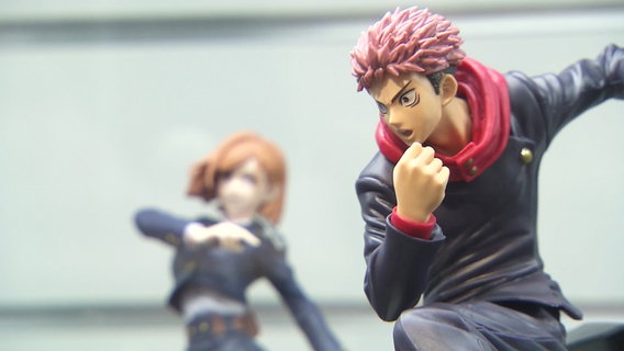 Ein Manga-Figur mit schwarzer Jacke, rotem Kragen und kurzen pinken Haaren. © Screenshot 