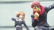 Ein Manga-Figur mit schwarzer Jacke, rotem Kragen und kurzen pinken Haaren. © Screenshot 