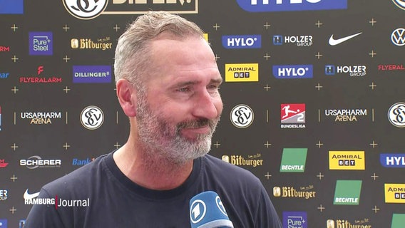 HSV-Trainer Tim Walter wird interviewt © Screenshot 