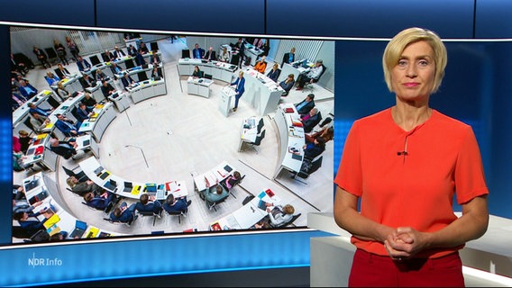 Susanne Stichler moderiert die Spätausgabe NDR Info. © Screenshot 