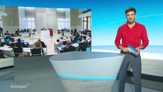 Stefan Leyh moderiert Nordmagazin - Land und Leute. © Screenshot 