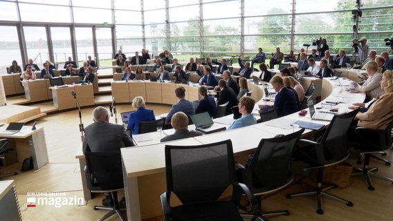 Der Landtag in Schleswig Holstein debattiert. © Screenshot 