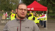 Tobias Packhäuser, ver.di, Gewerkschaftssekretär. © Screenshot 