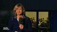 Die Reporterin Christina Gerlach berichtet aus Wangerooge. © Screenshot 