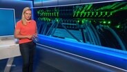 Moderatorin Juliane Möcklinghoff im Studio © Screenshot 