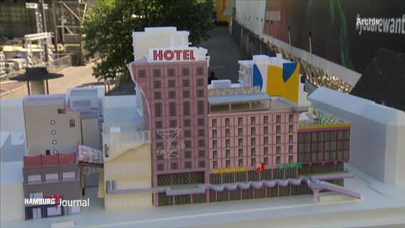 Ein Modell der geplanten Bauvorhaben auf dem Gelände der ehemaligen ESSO-Häuser. © Screenshot 
