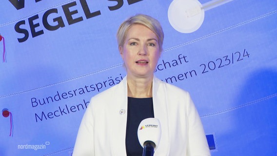 Ministerpräsidentin Manuela Schwesig. © Screenshot 