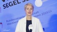 Ministerpräsidentin Manuela Schwesig. © Screenshot 
