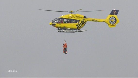 Rettung per Hubschrauber. © Screenshot 