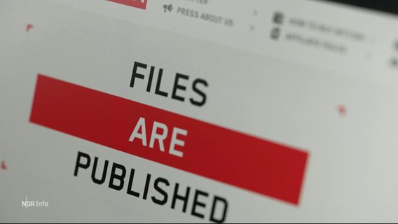 Eine digitale Anzeige, die sagt: Files Are Published. © Screenshot 