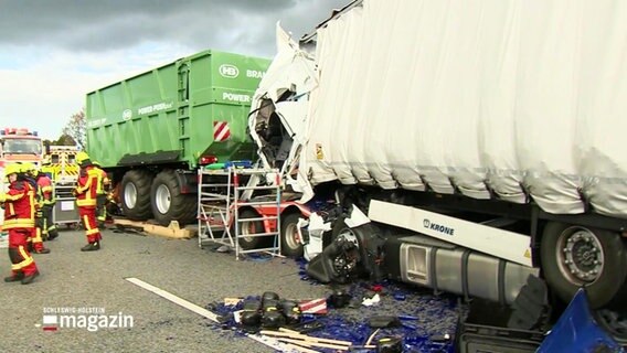 Unfall auf der Autobahn. © Screenshot 