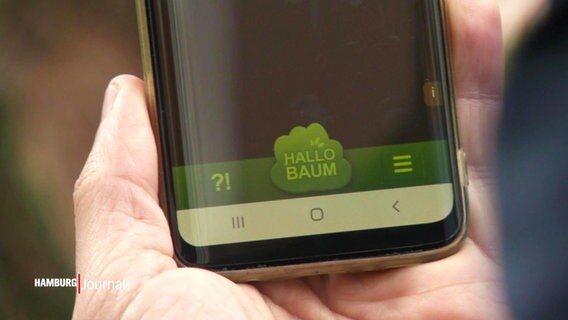 Auf einem Smartphone ist eine NABU-App geöffnet. © Screenshot 