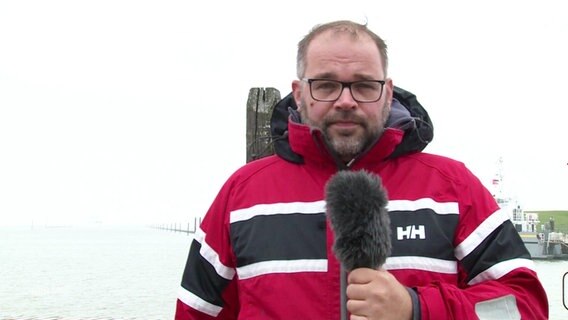 NDR-Reporter Sebastian Duden in Norderney © Screenshot 