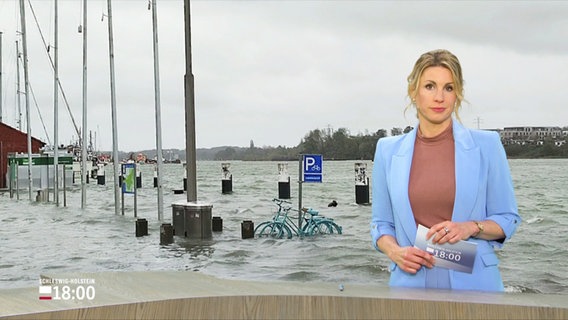 Eva Diederich moderiert Schleswig-Holstein 18:00. © Screenshot 