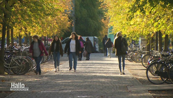 Menschen auf einem Weg. © Screenshot 