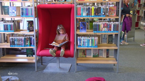 Ein Kind sitzt in einem Sessel und liest. © Screenshot 