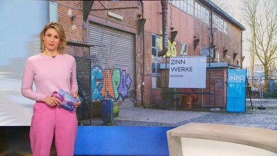 Eva Diederich moderiert Hamburg Journal 18.00. © Screenshot 