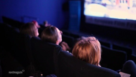 Von schräg hinten zu sehen: Menschen im Kino. © Screenshot 