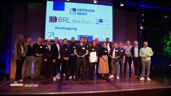 Gruppenfoto der Preisträger des Start-Up-Wettbewerbs "Gründer Geist". © Screenshot 