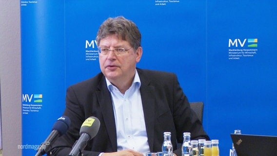 Wirtschaftsminister Reinhard Meyer. © Screenshot 