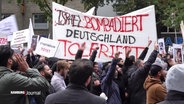 Islamisten bei einer Demo auf dem Hamburger Steindamm. © Screenshot 