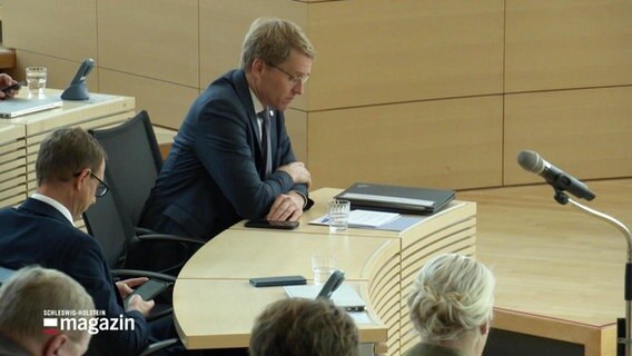 Daniel Günther im Kieler Landtag. © Screenshot 