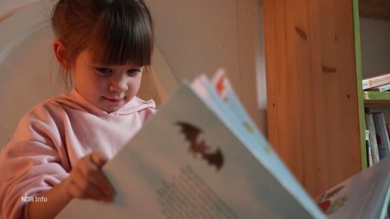 Ein Kind liest ein Buch. © Screenshot 