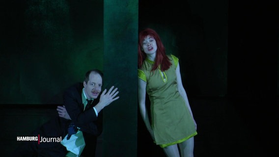 Merlin Sandmeyer und Pauline Rénevier im Stück "Der Prozess" am Thalia Theater. © Screenshot 