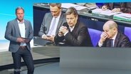 Nachrichtensprecher Thilo Tautz moderiert Nordmagazin. © Screenshot 