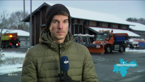 Carsten Salzwedel berichtet aus Neumünster. © Screenshot 