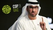 Der Präsident des Klimagipfels COP28 Dr. Sultan Al Jaber (Vereinigte Arabische Emirate). (extra 3 vom 29.11.2023 im NDR Fernsehen) © NDR 