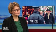 Ministerin Daniela Behrens im Gespräch im Studio. © Screenshot 