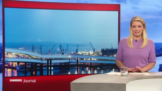 Dina Hille moderiert das Hamburg Journal 18.00. © Screenshot 