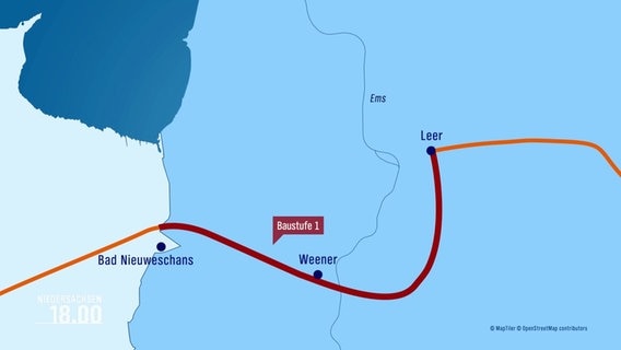 Die Grafik einer Bahnlinie. © Screenshot 