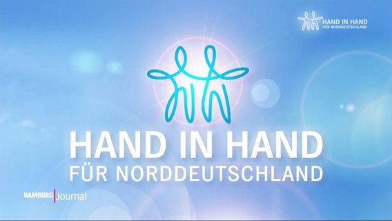 Logo und Titel der Spendenaktion "Hand in Hand für Norddeutschland": © Screenshot 