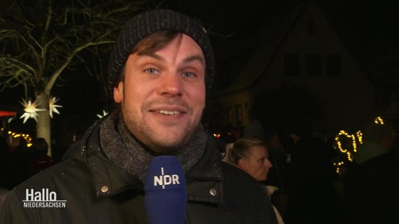 Jan-Henrik Ipsen berichtet von einem Weihnachtsmarkt. © Screenshot 