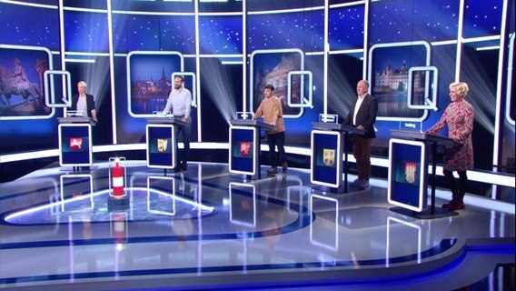 Die Rategäste der NDR Quizshow vom 03.12.2023. © Screenshot 
